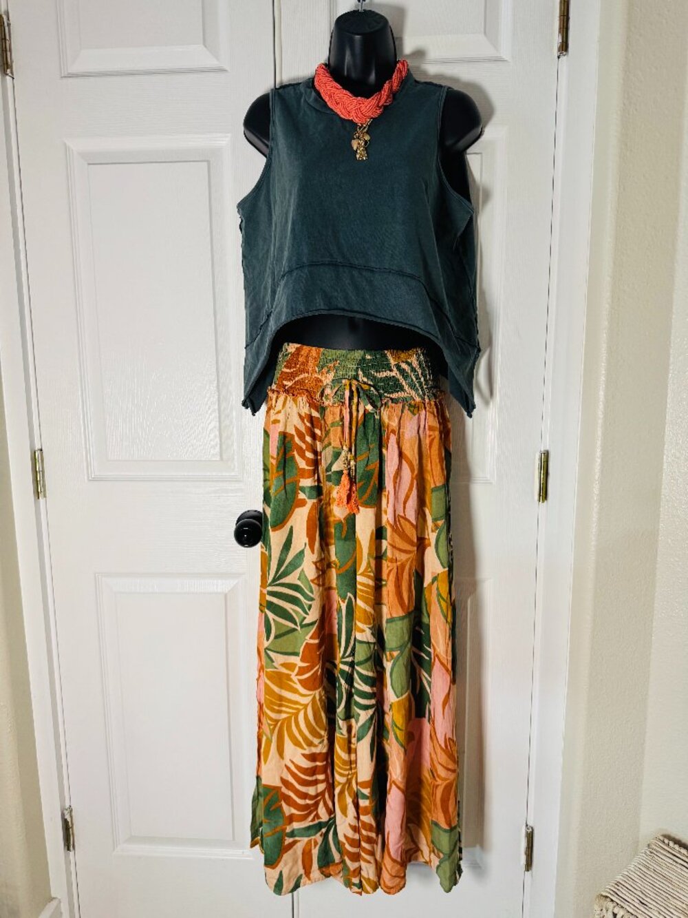 True Destinations Tropical Print Palazzo Pants Size XL (Fit Like M/L)